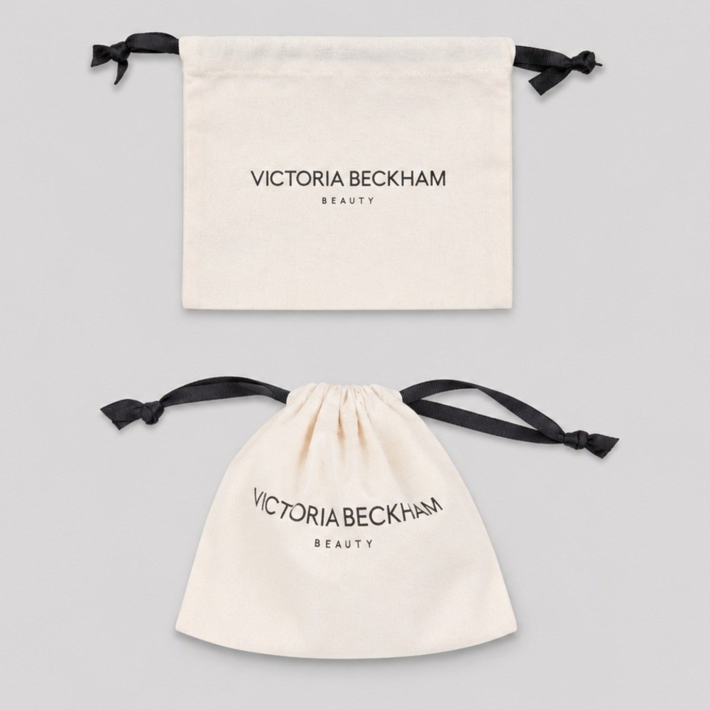 Victoria Beckham Beauty Canvas Drawstring Dust Bag‎ Pouch Off-White 8x6